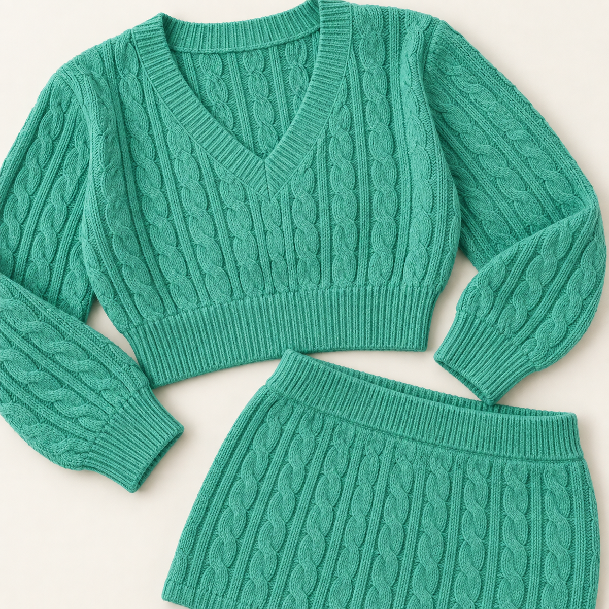 CONJUNTO TEJIDO CELESTE
